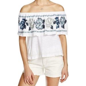 Floral off the shoulder blouse